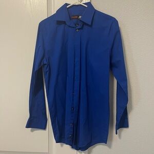 J. Ferrar Blue Men’s Dress Shirt Size M Slim Fit